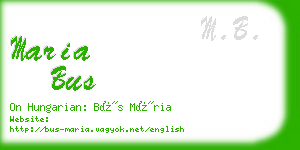 maria bus business card